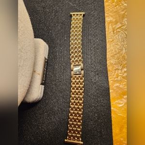 Vintage Hong Kong 6.5" gold tone watch band. New. .5" wide.